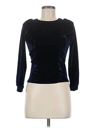 Pre-owned Adriano Goldschmied 3/4 Sleeve Top Black Boatneck Tops