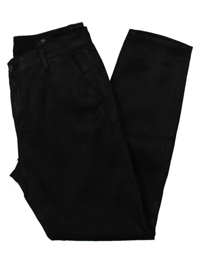 Adriano Goldschmied Caden Womens Denim Mid Rise Classic Straight Jeans In Black