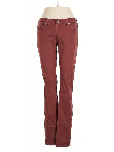 Pre-owned Adriano Goldschmied Casual Pants In Burgundy