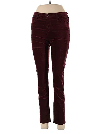 Pre-owned Adriano Goldschmied Casual Pants In Burgundy