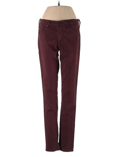 Pre-owned Adriano Goldschmied Casual Pants In Burgundy