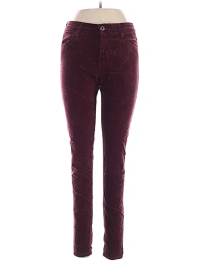 Pre-owned Adriano Goldschmied Casual Pants In Burgundy