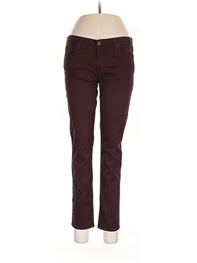 Pre-owned Adriano Goldschmied Casual Pants In Burgundy