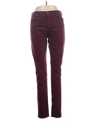 Pre-owned Adriano Goldschmied Casual Pants In Burgundy