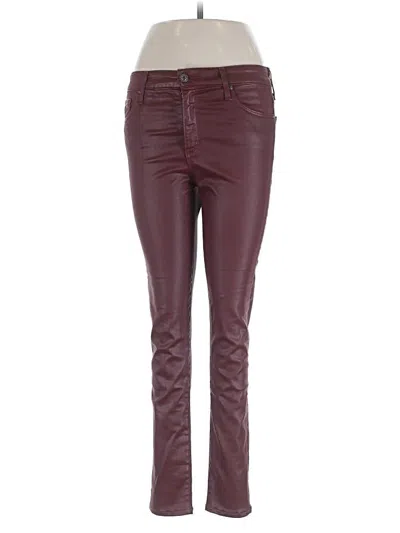 Pre-owned Adriano Goldschmied Casual Pants In Burgundy