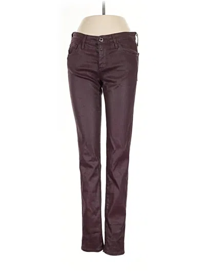 Pre-owned Adriano Goldschmied Casual Pants In Burgundy