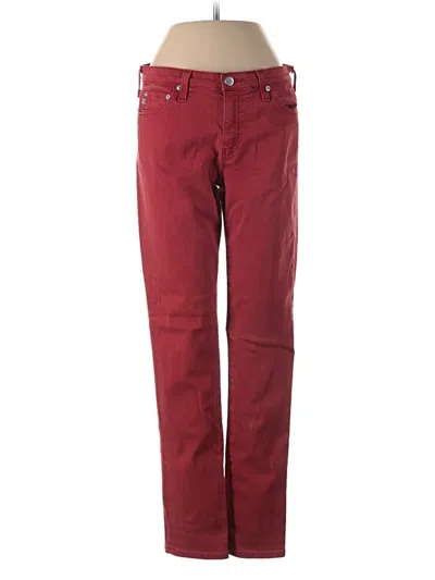 Pre-owned Adriano Goldschmied Casual Pants In Burgundy