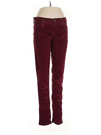 Pre-owned Adriano Goldschmied Casual Pants In Burgundy