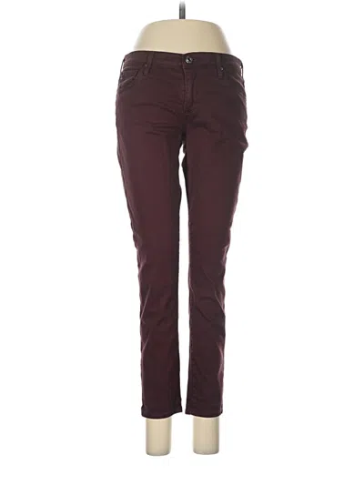 Pre-owned Adriano Goldschmied Casual Pants In Burgundy