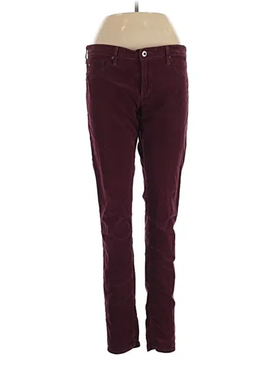 Pre-owned Adriano Goldschmied Casual Pants In Burgundy