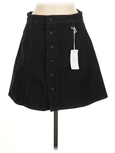 Adriano Goldschmied Denim Skirt In Black