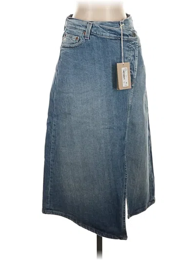 Adriano Goldschmied Denim Skirt In Blue