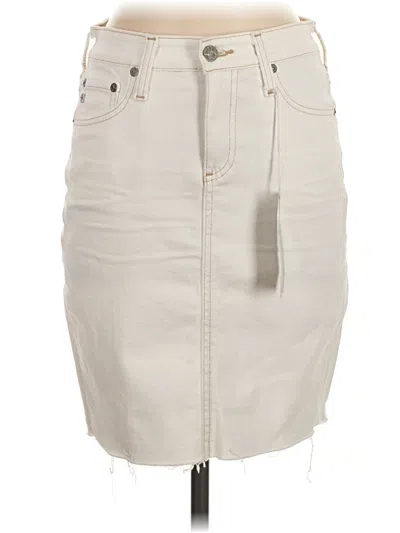 Adriano Goldschmied Denim Skirt In White