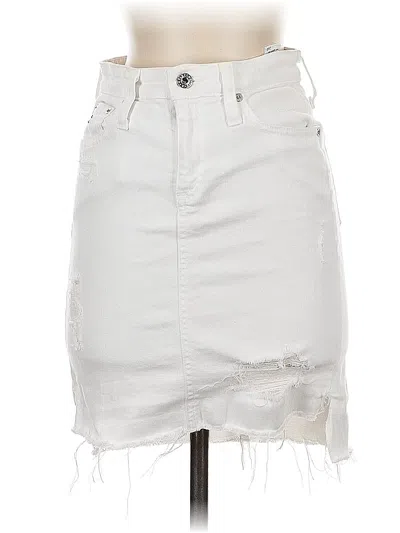 Pre-owned Adriano Goldschmied Denim Skirt In White