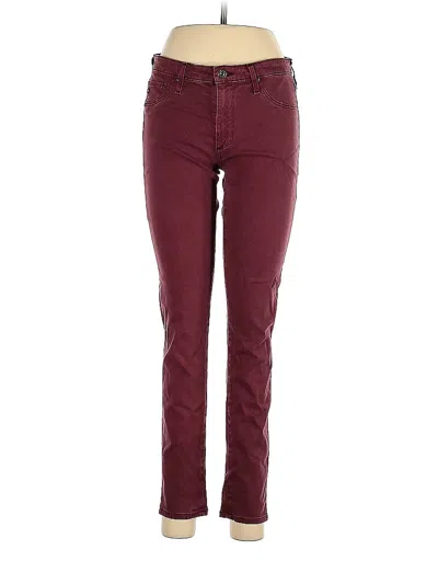 Pre-owned Adriano Goldschmied Jeans In Burgundy