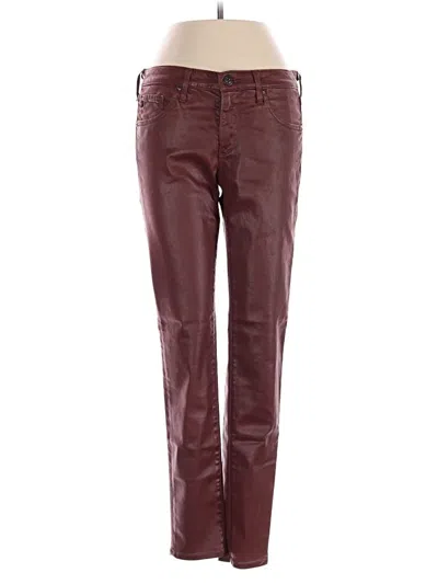 Pre-owned Adriano Goldschmied Jeans In Burgundy