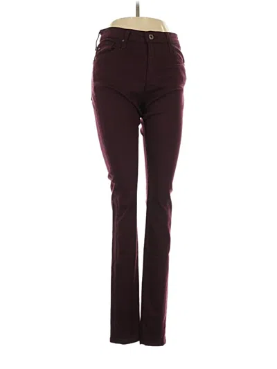 Pre-owned Adriano Goldschmied Jeggings In Burgundy