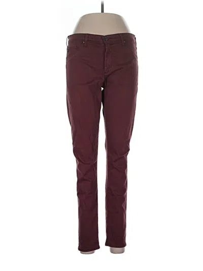 Pre-owned Adriano Goldschmied Jeggings In Burgundy