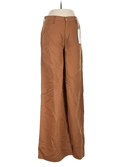 Adriano Goldschmied Linen Pants In Brown
