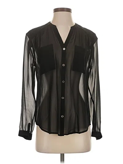 Pre-owned Adriano Goldschmied Long Sleeve Blouse In Black