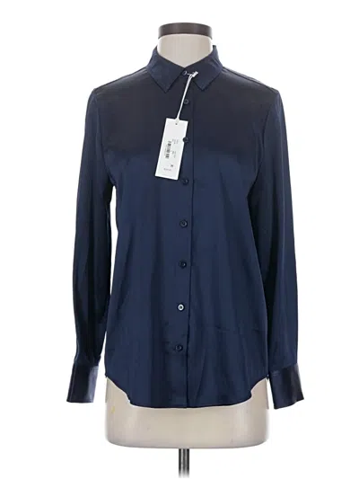 Pre-owned Adriano Goldschmied Long Sleeve Blouse In Blue