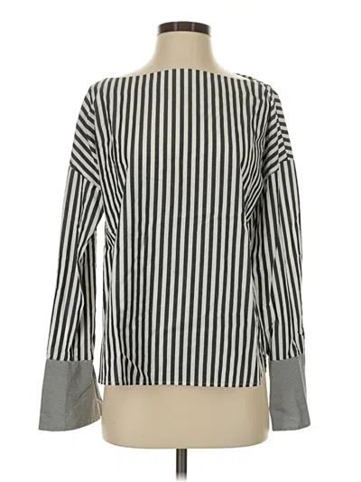 Pre-owned Adriano Goldschmied Long Sleeve Blouse In Gray