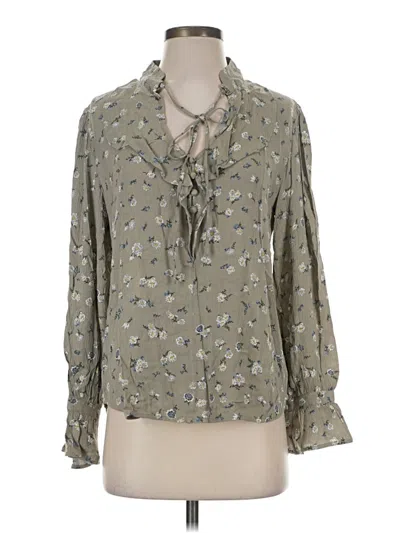 Pre-owned Adriano Goldschmied Long Sleeve Blouse In Gray