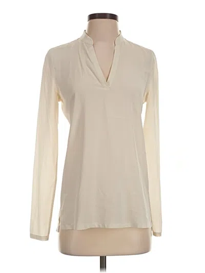 Pre-owned Adriano Goldschmied Long Sleeve Blouse In Ivory