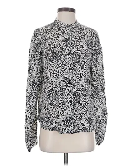 Pre-owned Adriano Goldschmied Long Sleeve Blouse In Silver