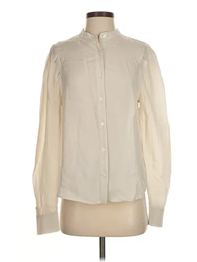 Pre-owned Adriano Goldschmied Long Sleeve Blouse In White
