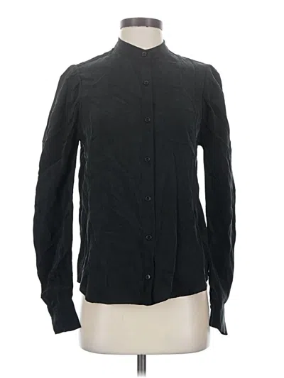 Pre-owned Adriano Goldschmied Long Sleeve Button Down Shirt In Black