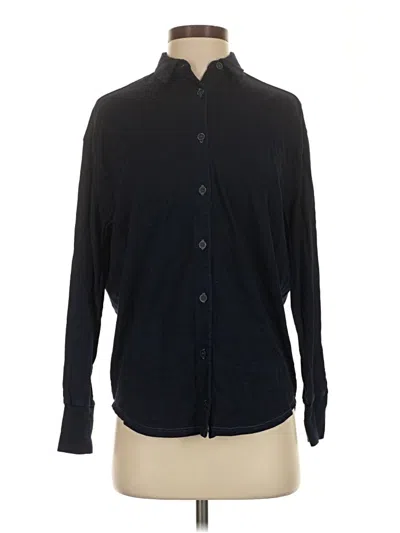 Adriano Goldschmied Long Sleeve Button Down Shirt In Black