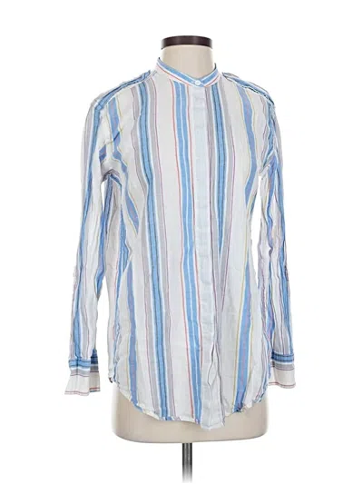 Pre-owned Adriano Goldschmied Long Sleeve Button Down Shirt In Blue