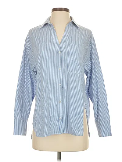Pre-owned Adriano Goldschmied Long Sleeve Button Down Shirt In Blue