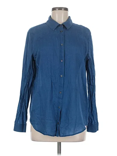 Pre-owned Adriano Goldschmied Long Sleeve Button Down Shirt In Blue