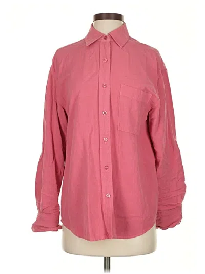 Pre-owned Adriano Goldschmied Long Sleeve Button Down Shirt In Pink
