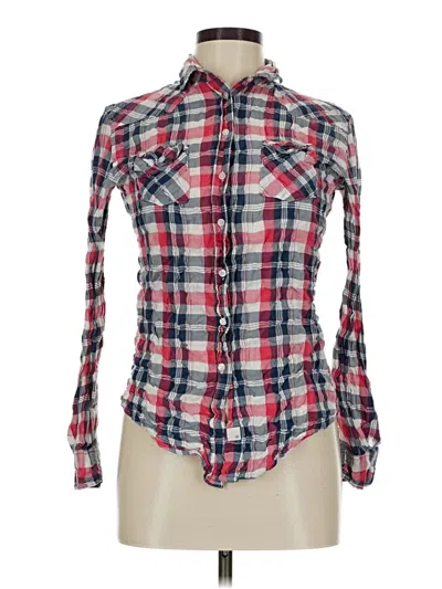Pre-owned Adriano Goldschmied Long Sleeve Button Down Shirt In Red