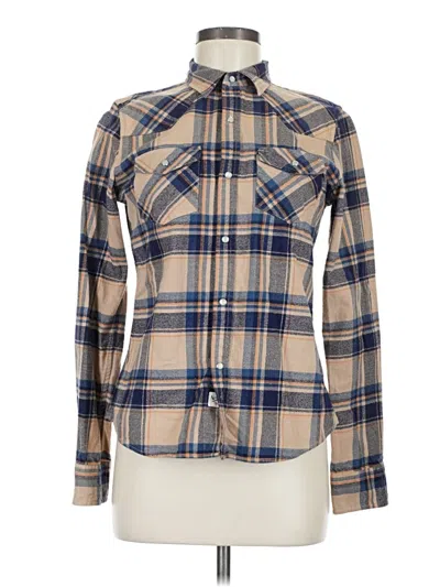 Pre-owned Adriano Goldschmied Long Sleeve Button Down Shirt In Tan