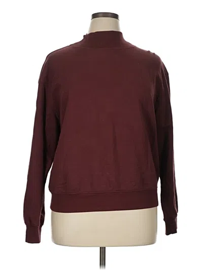Pre-owned Adriano Goldschmied Long Sleeve Turtleneck In Burgundy