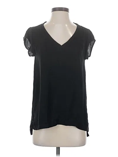Pre-owned Adriano Goldschmied Short Sleeve Blouse In Black