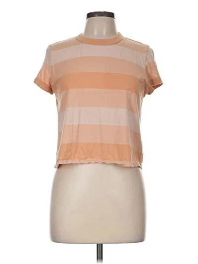 Pre-owned Adriano Goldschmied Short Sleeve T-shirt In Tan