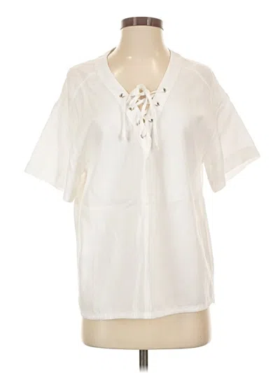 Pre-owned Adriano Goldschmied Short Sleeve T-shirt In White