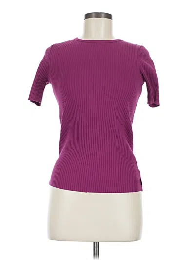 Pre-owned Adriano Goldschmied Short Sleeve Turtleneck In Purple