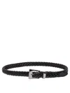 Adriano Meneghetti Black Leather Belt In Black