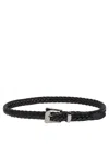 Adriano Meneghetti Black Leather Belt In Black