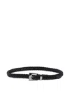 Adriano Meneghetti Black Leather Belt In Black