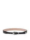 Adriano Meneghetti Cheyenne Leather Belt In Black