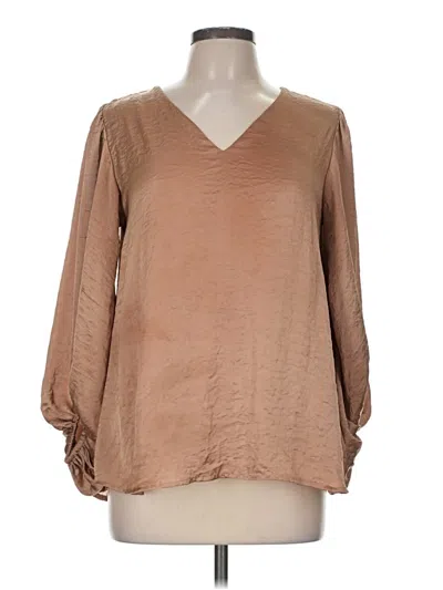 Pre-owned Adrienne 3/4 Sleeve T-shirt In Tan