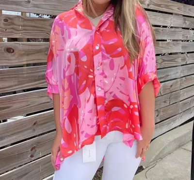Adrienne Arizona Oversized Shirt In Palm Beach In Multi