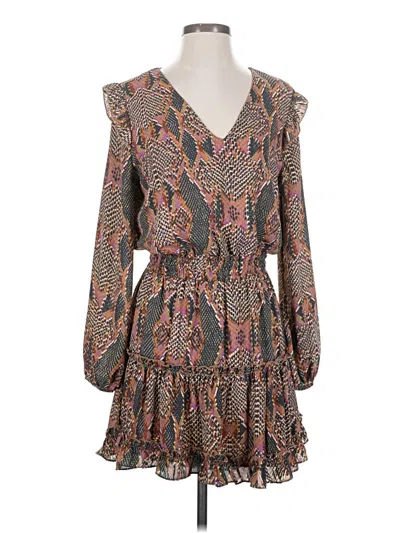 Pre-owned Adrienne Casual Dress In Brown